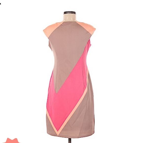 Maggy London asymmetrical colorblock sheath dress, 6 - Picture 2 of 7